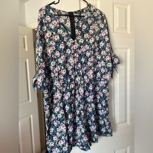 Plus size V Neck Romper
